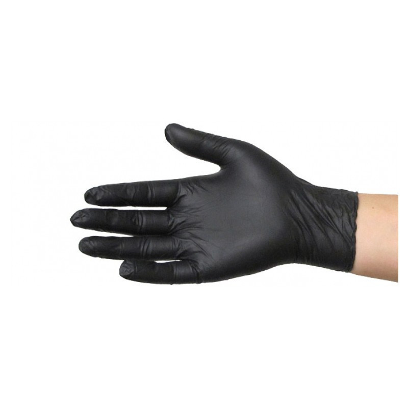 Rekawiczki Nitrylowe Czarne Roz. S